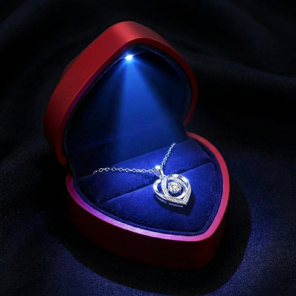 Collana "Abbraccio di Luce" Luxury - Argento Sterling 925 e Moissanite