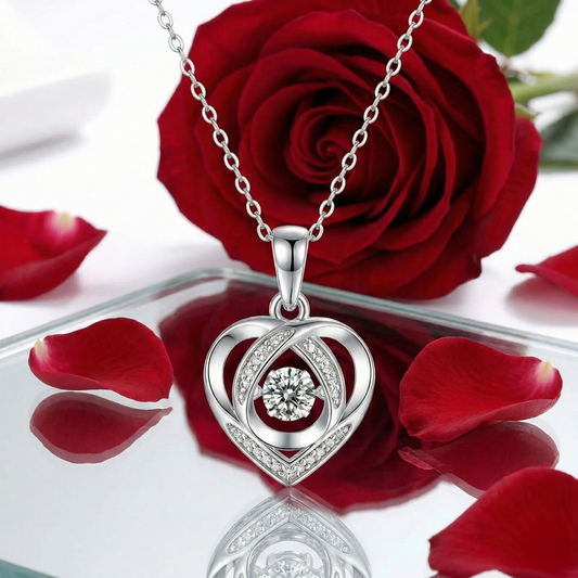 Collana "Abbraccio di Luce" Luxury - Argento Sterling 925 e Moissanite