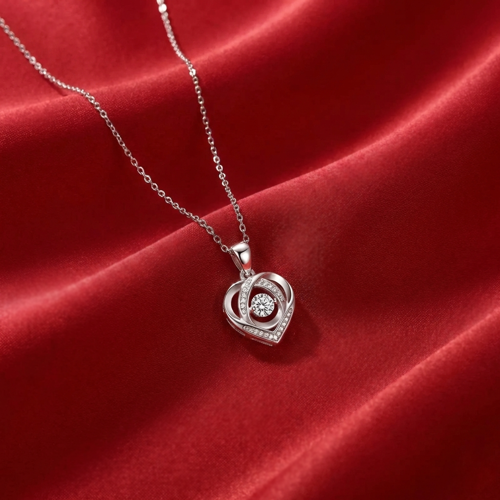 Collana "Abbraccio di Luce" Luxury - Argento Sterling 925 e Moissanite