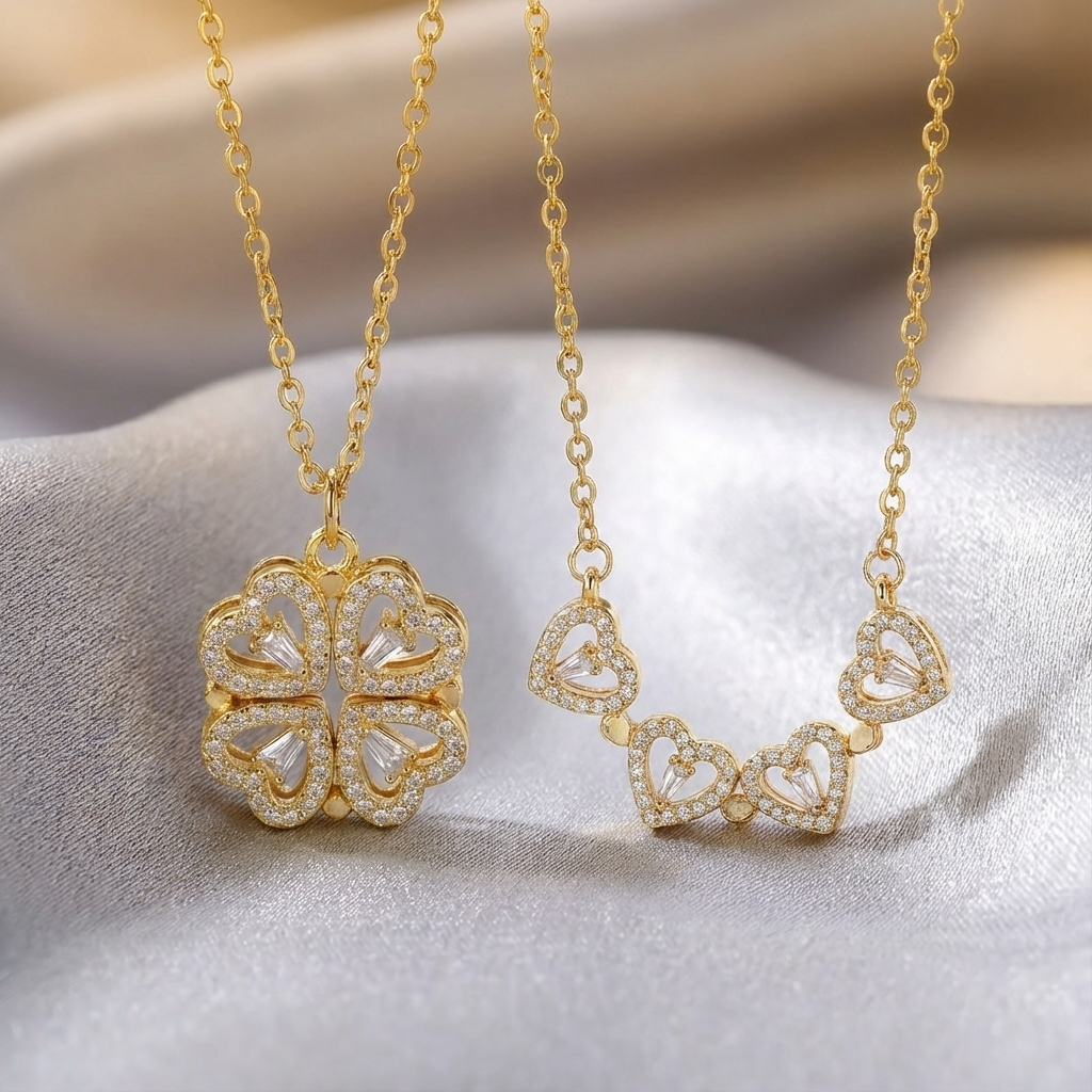 Lumina™ - Collana "Dual Charme" Amore & Fortuna